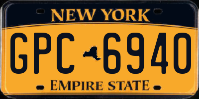 NY license plate GPC6940