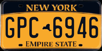 NY license plate GPC6946