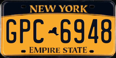 NY license plate GPC6948