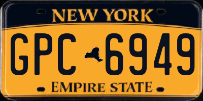 NY license plate GPC6949