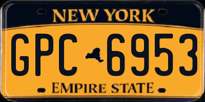 NY license plate GPC6953