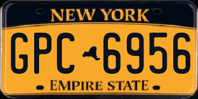NY license plate GPC6956