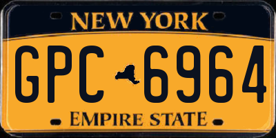 NY license plate GPC6964