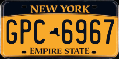 NY license plate GPC6967