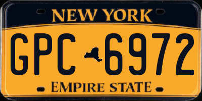 NY license plate GPC6972