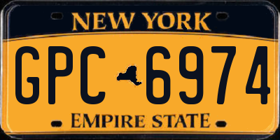 NY license plate GPC6974