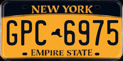 NY license plate GPC6975