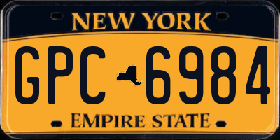 NY license plate GPC6984