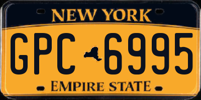 NY license plate GPC6995