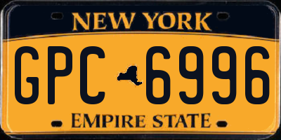 NY license plate GPC6996