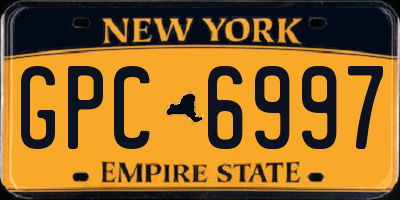 NY license plate GPC6997
