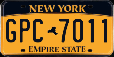 NY license plate GPC7011