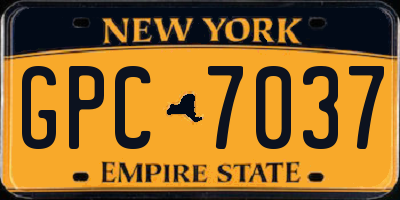 NY license plate GPC7037