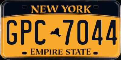 NY license plate GPC7044