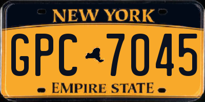 NY license plate GPC7045