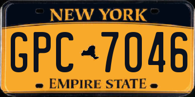 NY license plate GPC7046