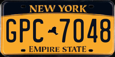 NY license plate GPC7048