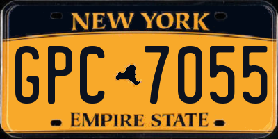 NY license plate GPC7055