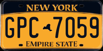 NY license plate GPC7059