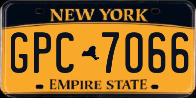 NY license plate GPC7066