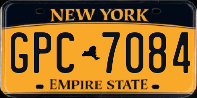 NY license plate GPC7084