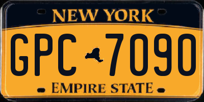 NY license plate GPC7090