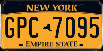NY license plate GPC7095