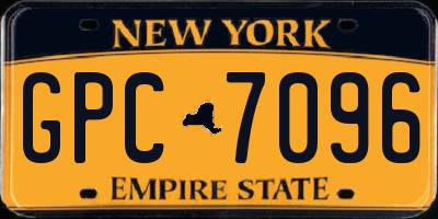 NY license plate GPC7096