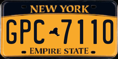 NY license plate GPC7110