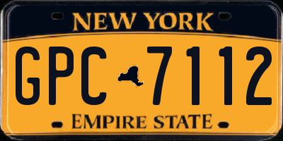 NY license plate GPC7112