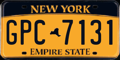 NY license plate GPC7131