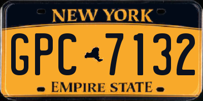 NY license plate GPC7132