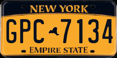 NY license plate GPC7134