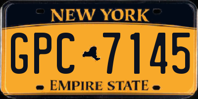NY license plate GPC7145