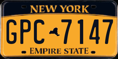 NY license plate GPC7147