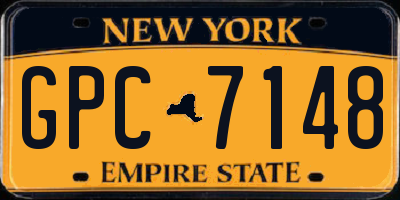 NY license plate GPC7148