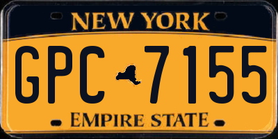 NY license plate GPC7155