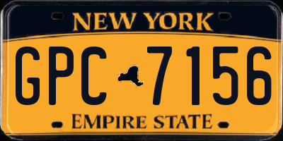 NY license plate GPC7156