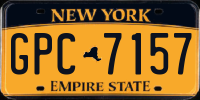 NY license plate GPC7157