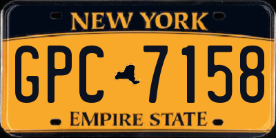 NY license plate GPC7158