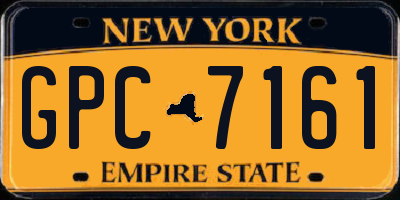 NY license plate GPC7161