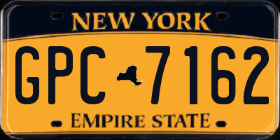 NY license plate GPC7162