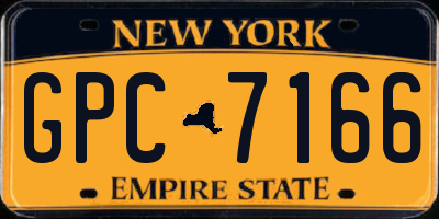 NY license plate GPC7166