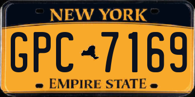 NY license plate GPC7169