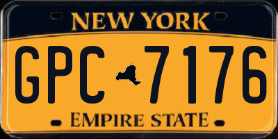 NY license plate GPC7176