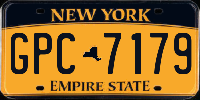 NY license plate GPC7179