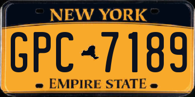 NY license plate GPC7189