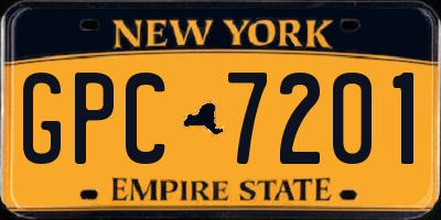 NY license plate GPC7201
