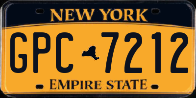 NY license plate GPC7212