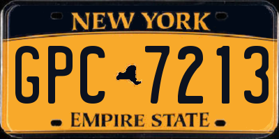 NY license plate GPC7213